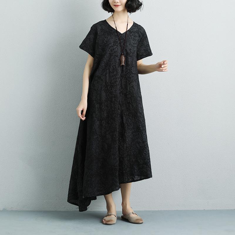 Summer Casual High-low Hem Short Sleeve Dress