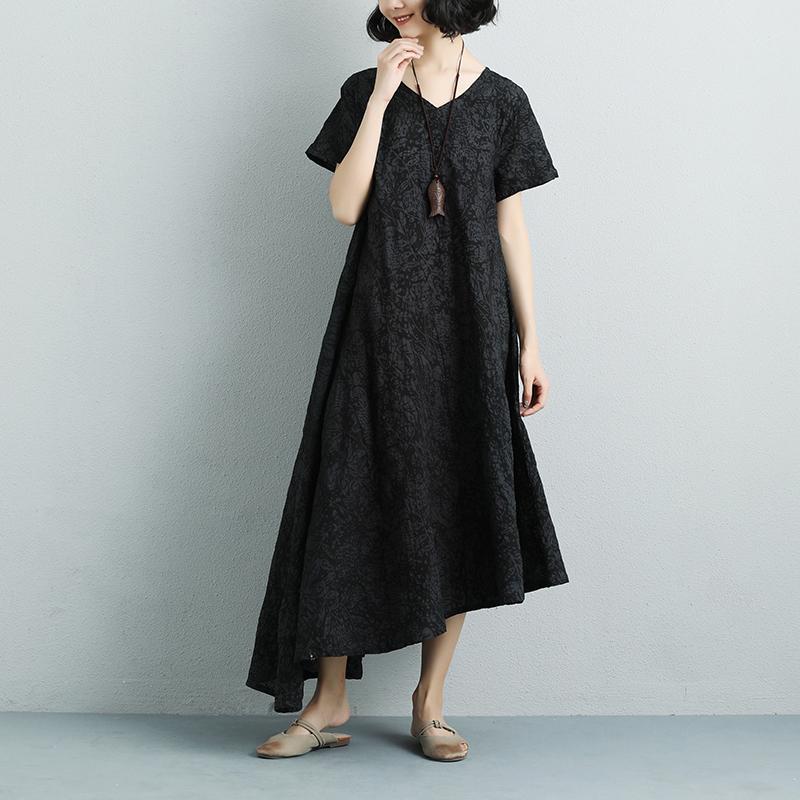 Summer Casual High-low Hem Short Sleeve Dress