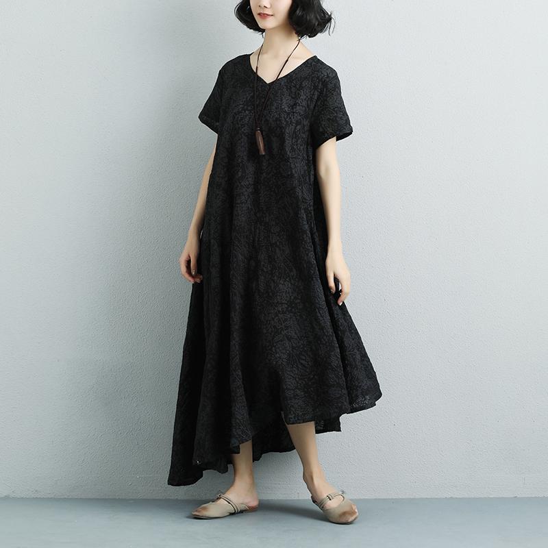 Summer Casual High-low Hem Short Sleeve Dress