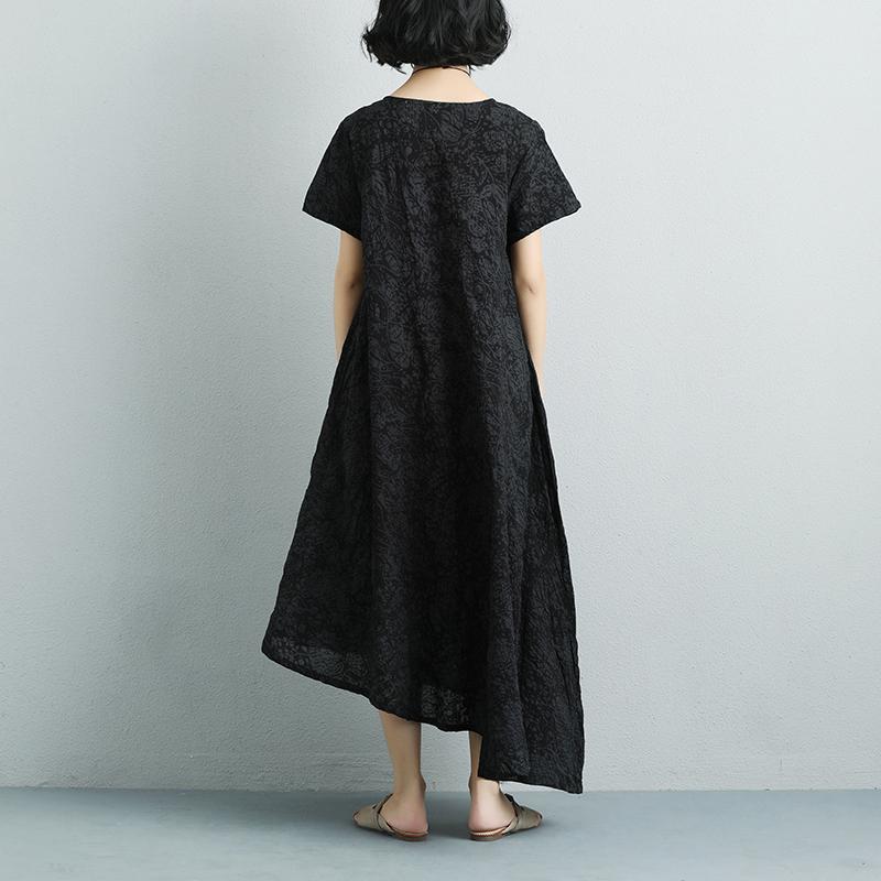 Summer Casual High-low Hem Short Sleeve Dress