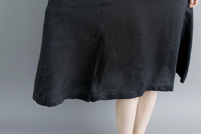Casual Summer Short Sleeve White Pockets Slit Dress
