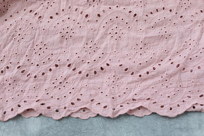Summer Short Sleeve Lacing Pleated Pink Casual Dress