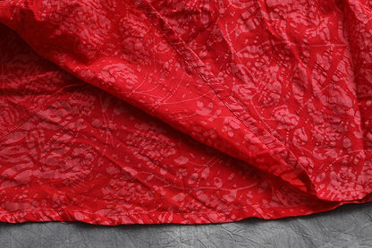 Summer Casual High-low Hem Short Sleeve Red Dress