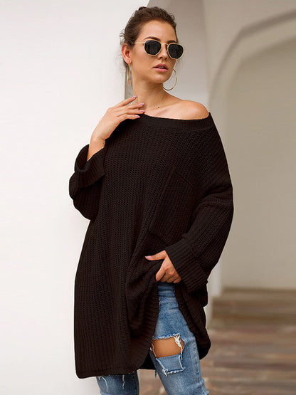 Loose Mid-length Knitted Sweater