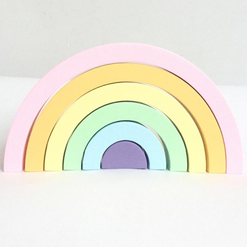 INS Macaron Rainbow Embossment Home Decoration