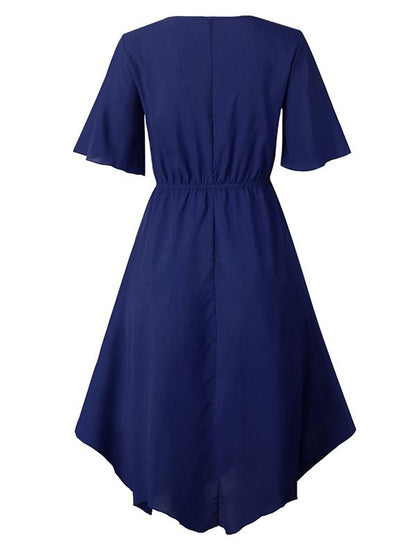 Bohemia Cropped Elastic Solid Midi Dresses