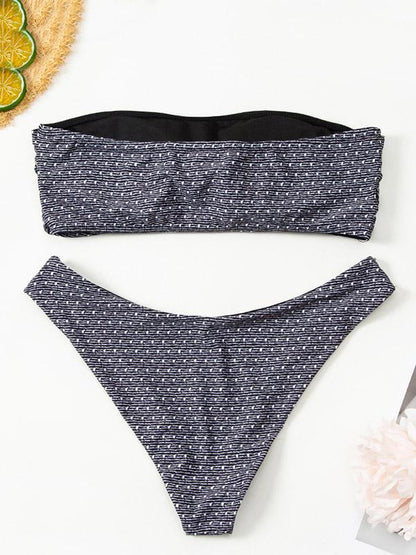 Split-Joint Knotted One-Piece Swimwear
