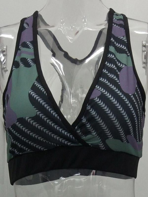 Fashion Printed Wrap Yoga Suits