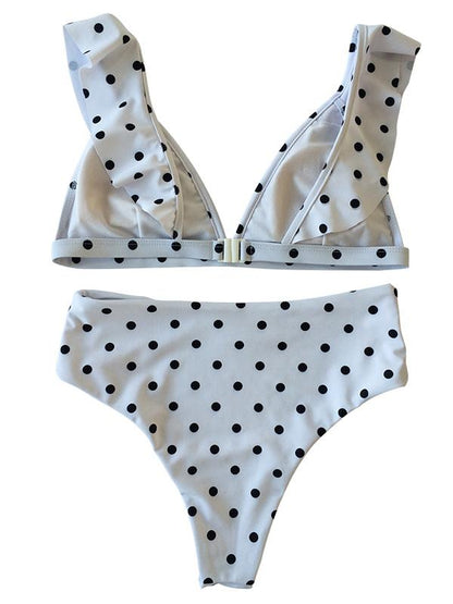 Polka-dot Printed Bikinis Swimwear