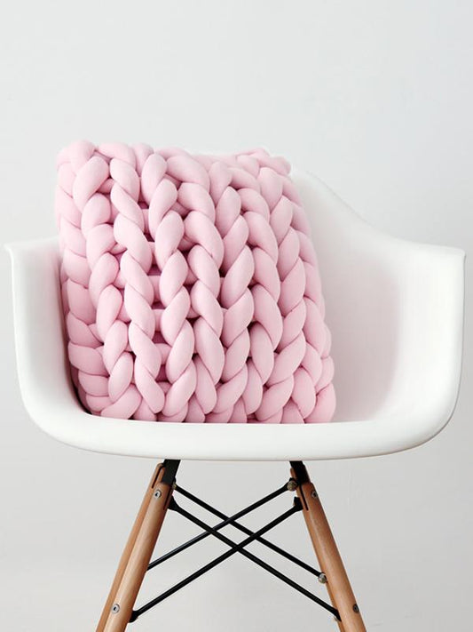Cotton Yarns Manual Knitting Doughnuts Back Cushion Pillow