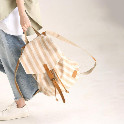 Casual Commuter Striped Backpack