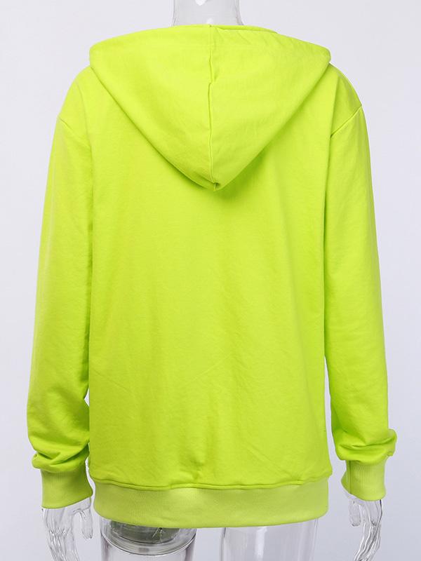 Loose Reflective Letter Printed Sweatshirt