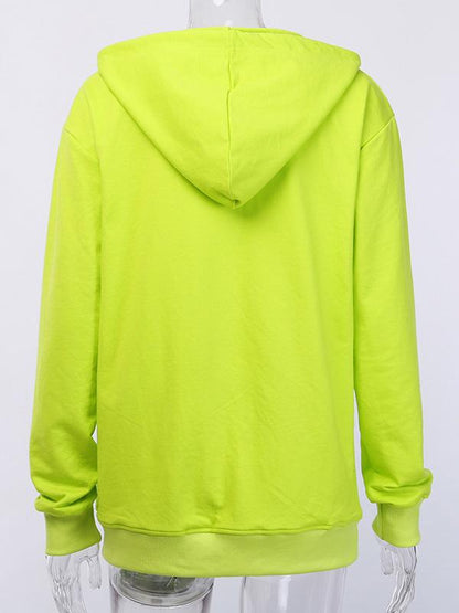 Loose Reflective Letter Printed Sweatshirt