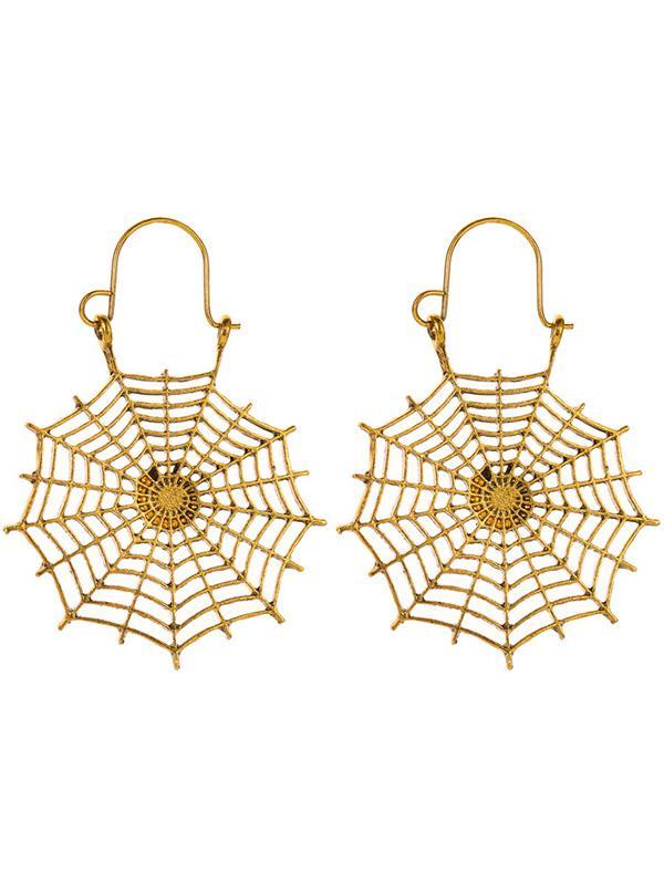Vintage Openwork Spider Web Earrings
