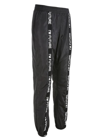 Monogrammed Stitching Casual Sports Athletic Pants