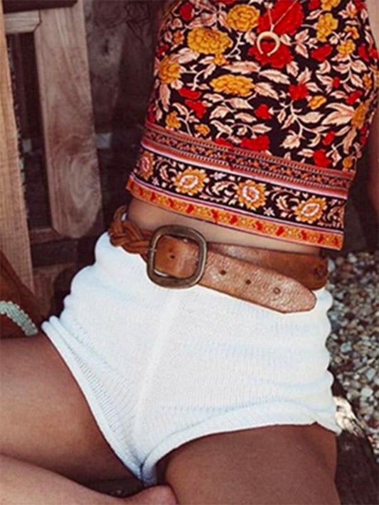 High Waist Knitted Hot Shorts