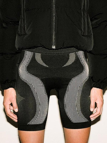 Printed Wrap Yoga Shorts