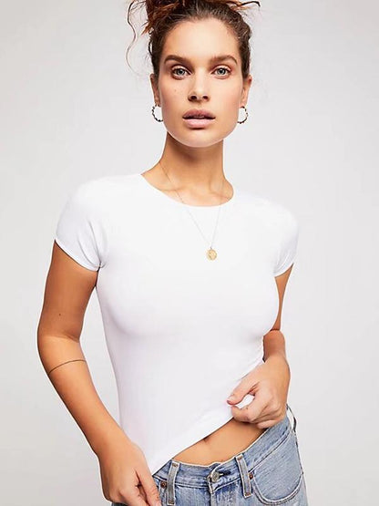 Short Sleeve Solid Wrap Tees