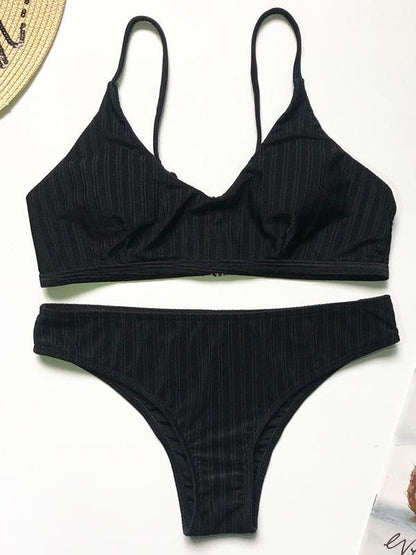 Solid Simple Beach Bikinis Swimwear