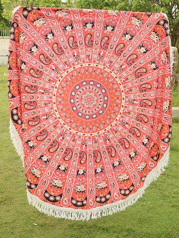 Bohemia Tasseled Round Beach Mat