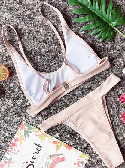 Sexy Plain Bikinis Swimwear