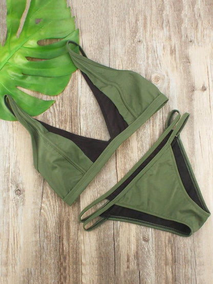 Triangle Tulle Bikinis Swimwear