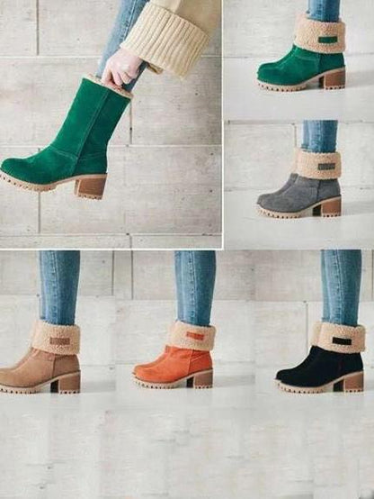 Chunky Mid Calf Winter&Snow Boots