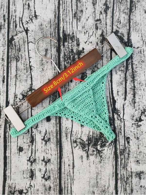 Solid Color Crochet Triangles Briefs