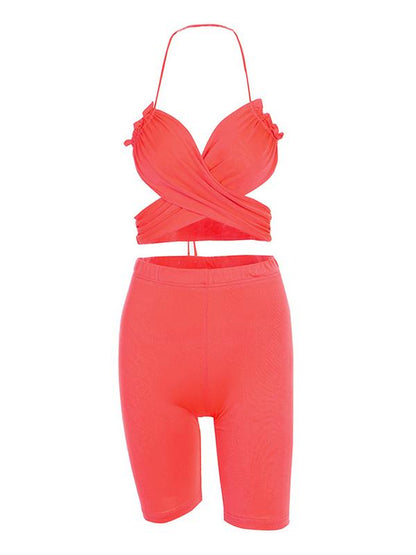 Halter-neck High Waist Tight Yoga&Gym Suits