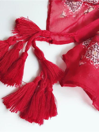 National Flower Printed Shawl Scarf