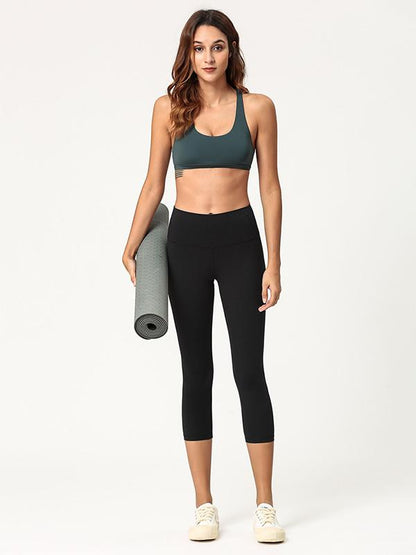 Lift Hip Solid Fitness Sports Seventh Leggings