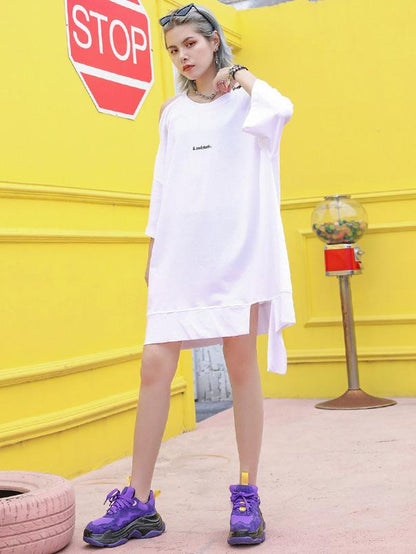 Loose One-shouldered T-shirt