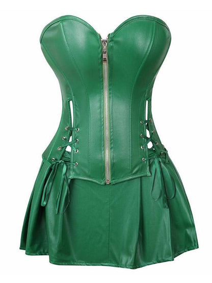 Vintage Wrap Zipper Mini Dress
