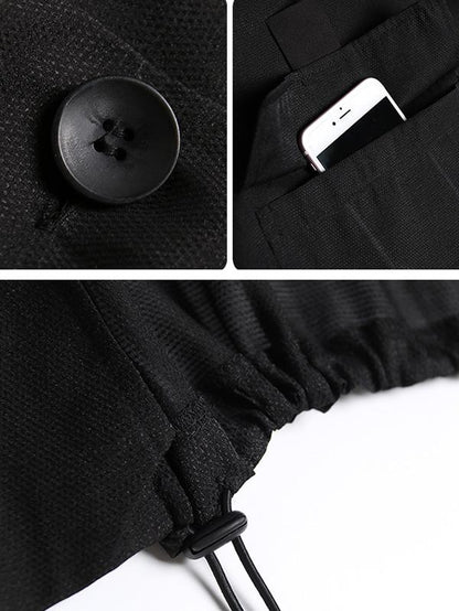Light Elastic Waist Design Trench Coat