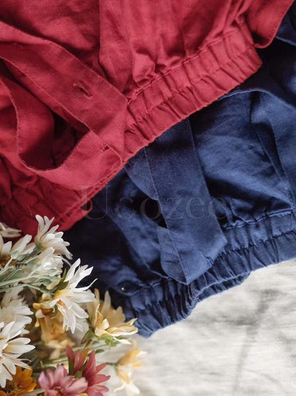 Loose Jean Suspender Skirt