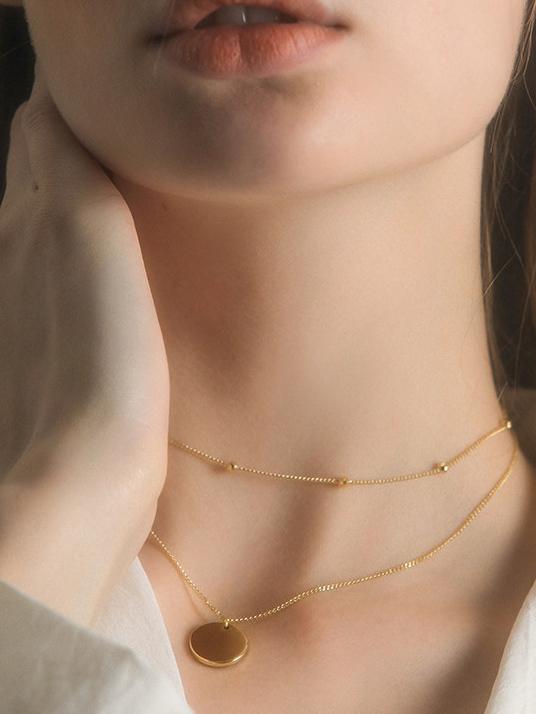 Gold Circle Necklace
