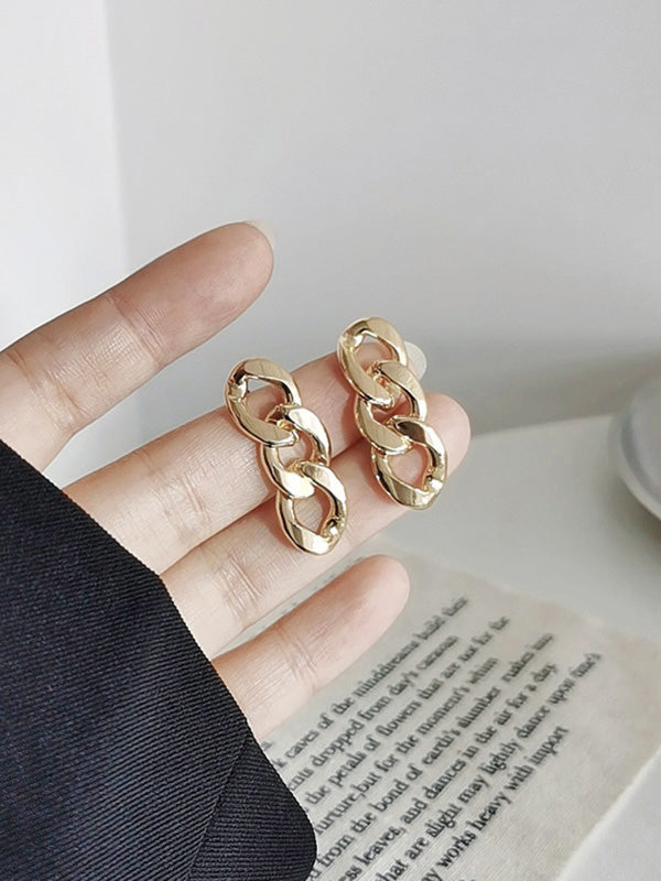 Original Gold&Silver Chain Simple Earrings