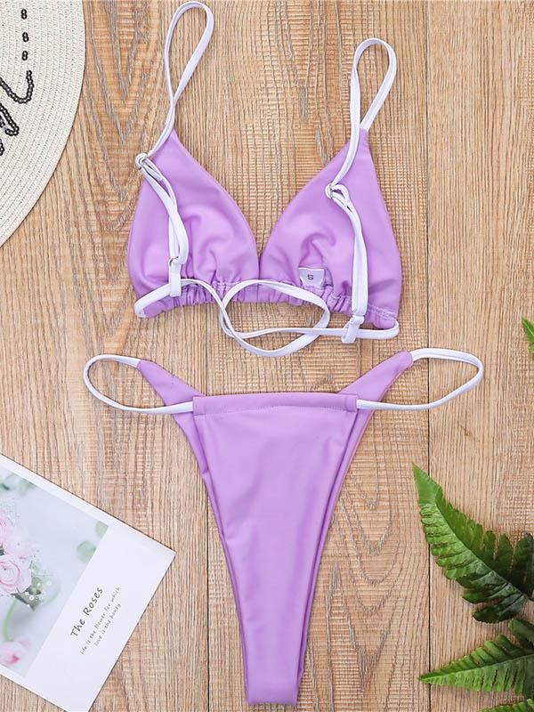 Triangle Split-Joint Split Bikini Swimsuit