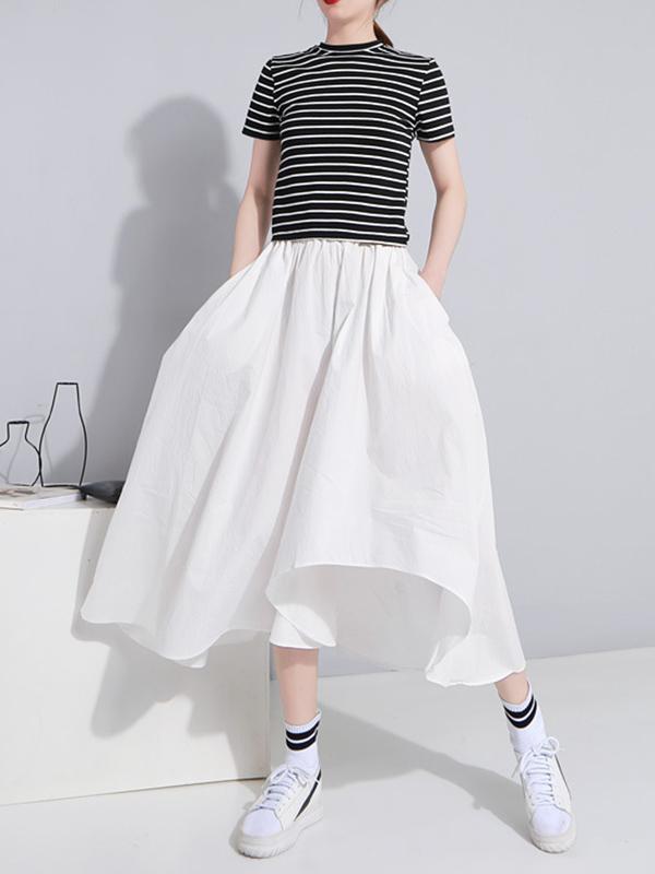 Loose Cotton Irregular Skirt