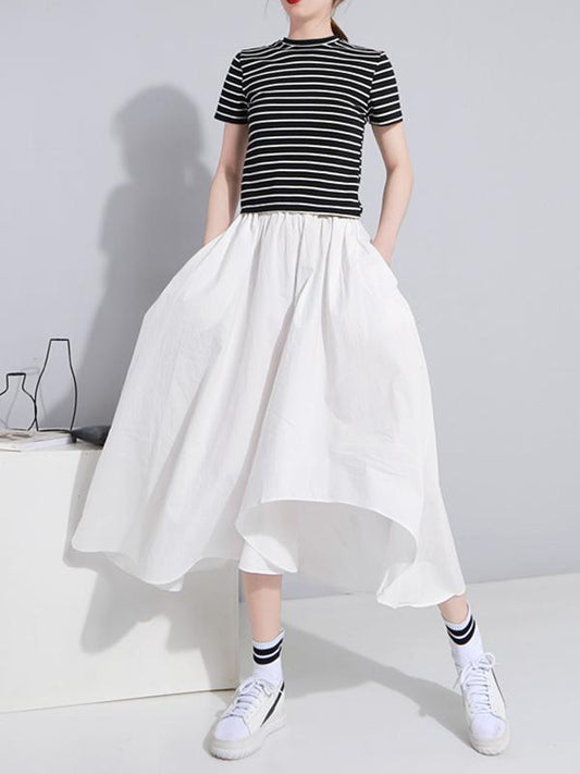 Loose Cotton Irregular Skirt