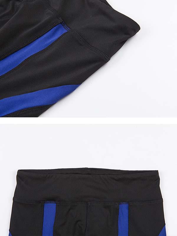 Pink Color-Block Yoga Suits