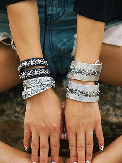 Fashion 2 Colors Imitation Leather Bracelet Accessories