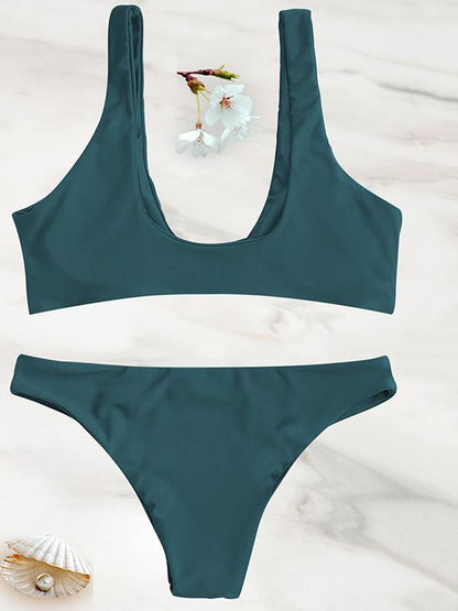 Tight Bandage Dull Bikinis Swimwear
