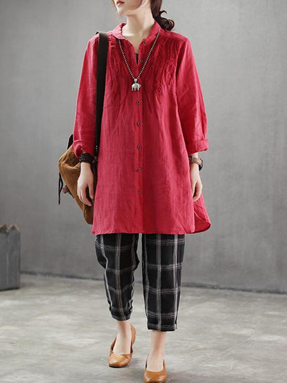 Vintage Summer Lapel Shirt