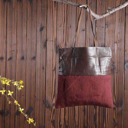Casual Spliced Tote Women Shoulder Bag