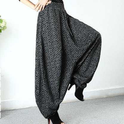 Buykud High Waist Retro Low Crotch Casual Bloomers