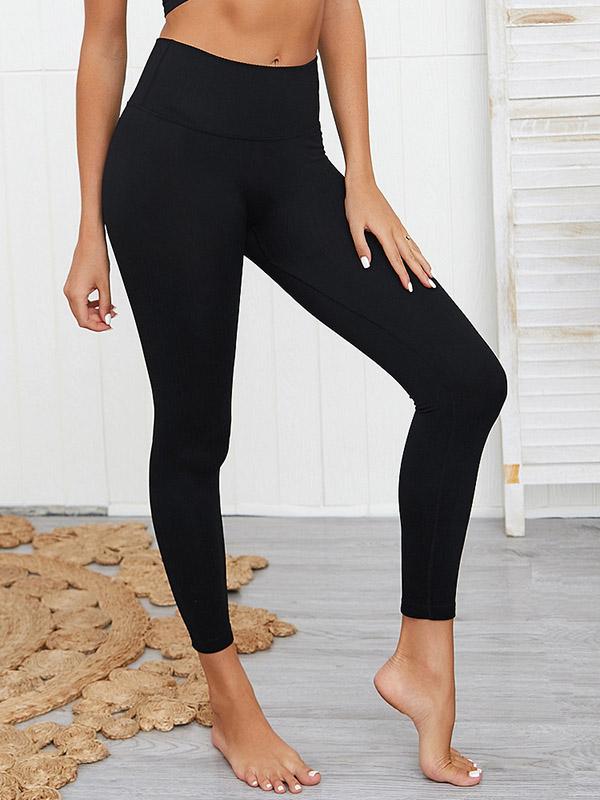 Solid Wrap Breathable Yoga Leggings