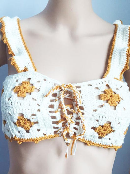 Crochet Bandage Sexy Vest Top