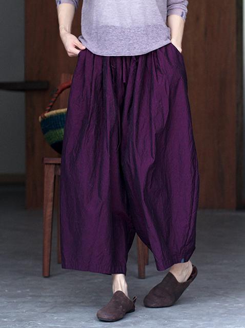 Elastic Strap Loose Wide-leg Pants
