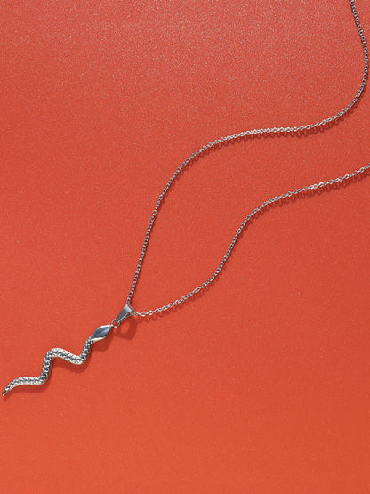 Statement Solid Color Snake Shape Necklace Accessories